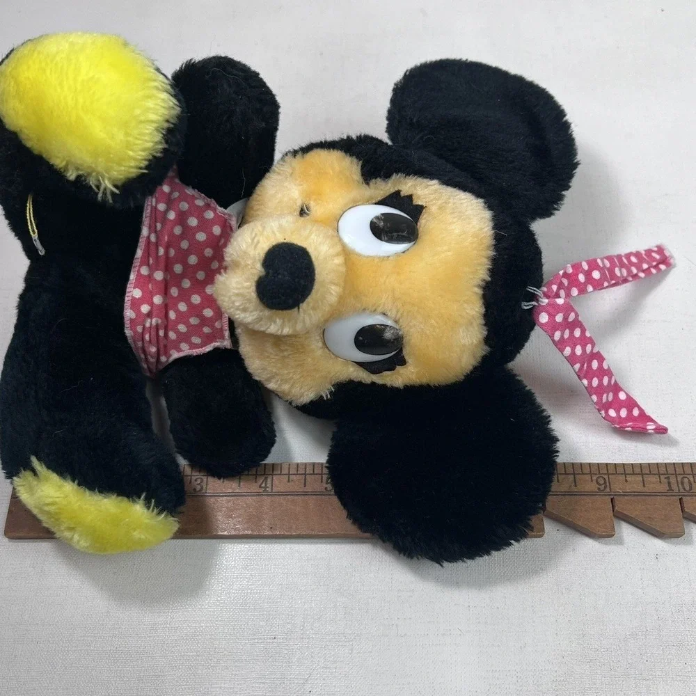 Vtg‎ Disney Minnie Mouse Plush Doll Stuffed Toy Walt Disney Korea eye wear